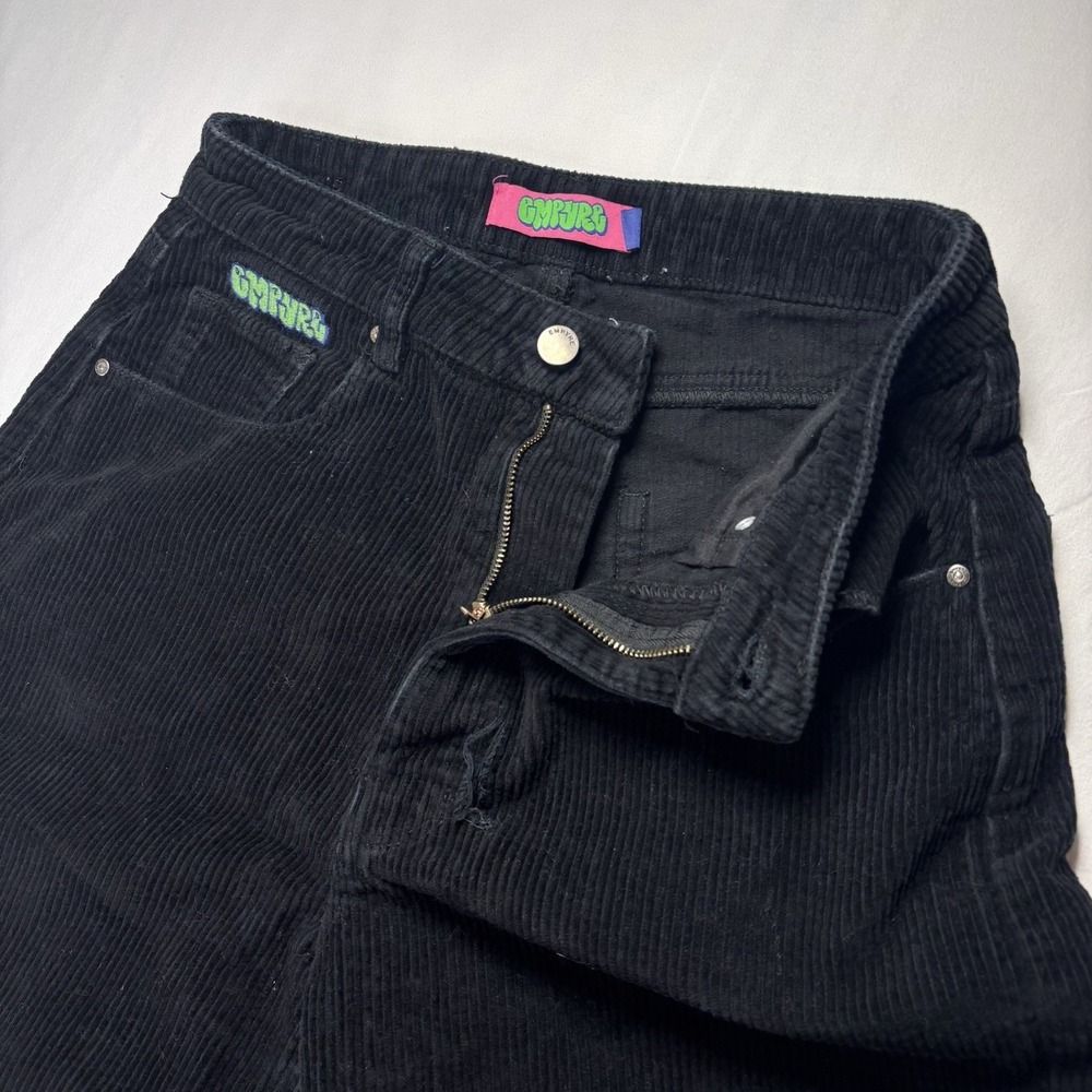 Empyre Tori Black Corduroy Pants Size 4 High Rise Straight Leg Y2K Skate 90s Hip